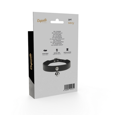 Collana fetish vegan regolabile elegante in pelle senza nichel